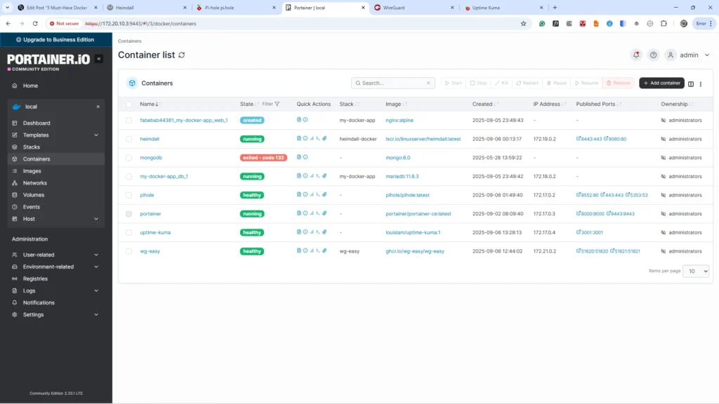 5 must-have docker containers