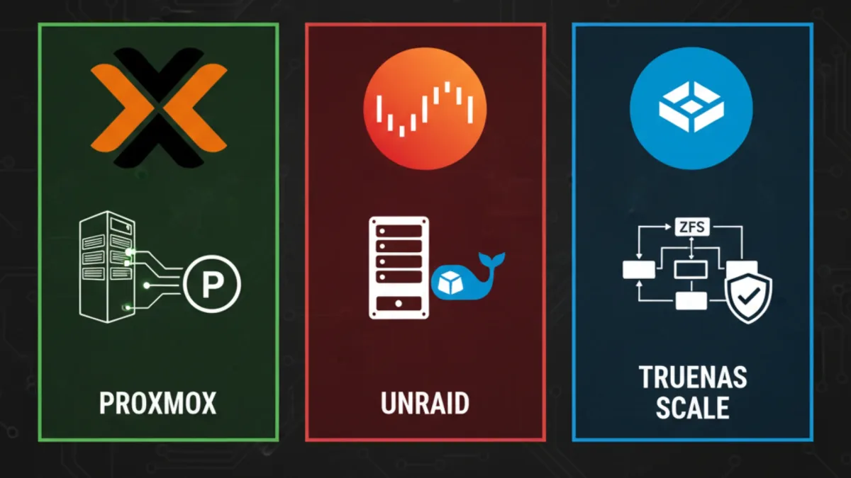 Proxmox vs Unraid vs TrueNAS Scale